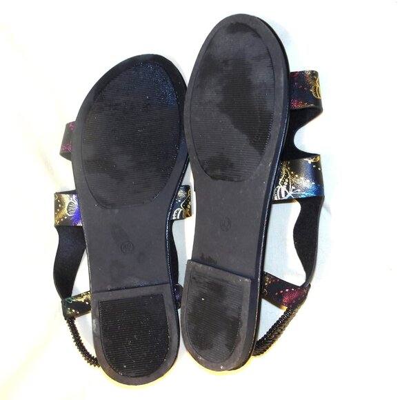 ~~~ SANDLES / Butterfly Design on Straps ~~ 42 (8.5-9) Next to New (Men/Women) - Picture 2 of 2